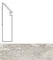 Klif White Battiscopa Sag.Dx. (AN4H) 7,2x30 Керамогранит