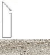 Klif Silver Battiscopa Sag.Sx. (AN4M) 7,2x30 Керамогранит