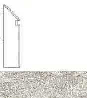 Klif White Battiscopa Sag.Sx. (AN4L) 7,2x30 Керамогранит