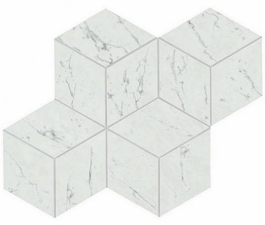 Marvel Carrara Pure Mosaico Esag. Lapp. (AS2J ) 30x35 Неглазурованный керамогранит