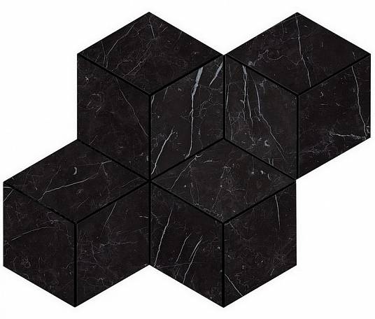 Marvel Nero Marquina Mosaico Esag. Lapp. (AS2K ) 30x35 Неглазурованный керамогранит