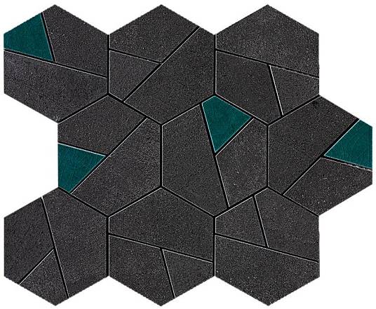 Boost Tarmac Mosaico Hex Jade (AN7A) 25x28,5 Керамогранит