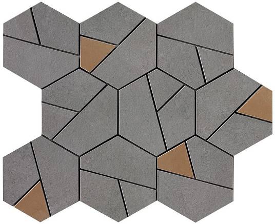 Boost Smoke Mosaico Hex Yellow (AN68) 25x28,5 Керамогранит