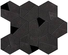 Boost Tarmac Mosaico Hex Black (AN7B) 25x28,5 Керамогранит